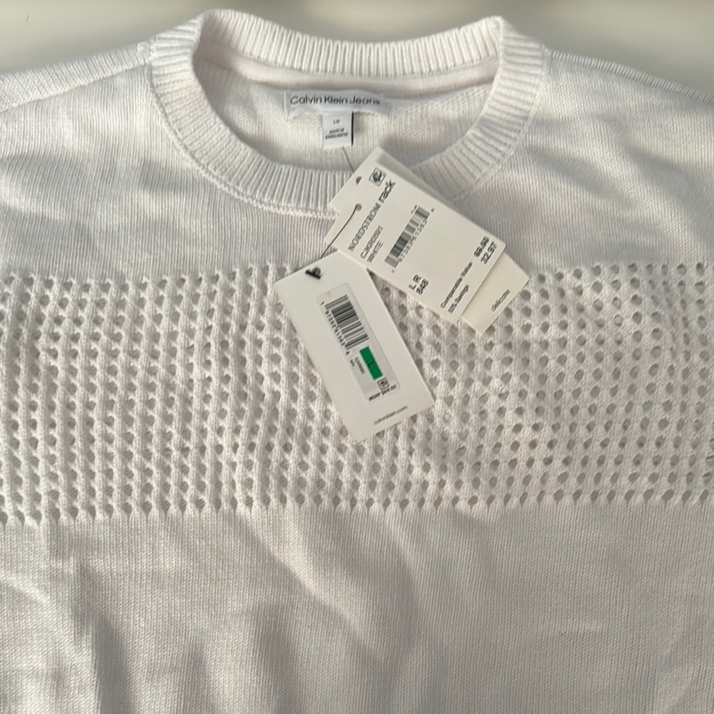 Calvin Klein Men's White Sweater